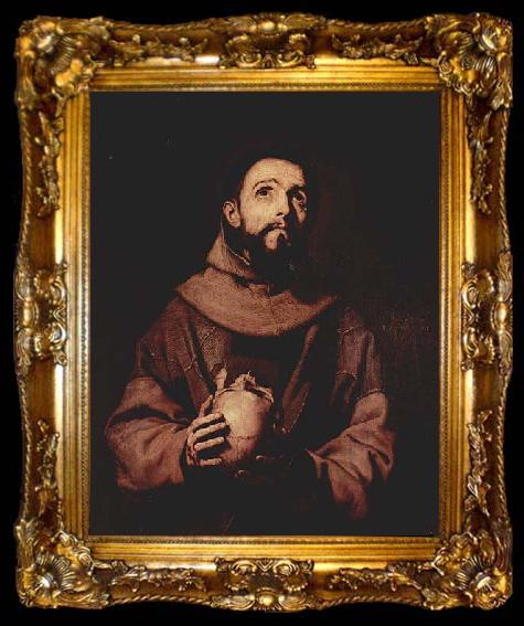 framed  Jose de Ribera Hl. Franz von Assisi, ta009-2